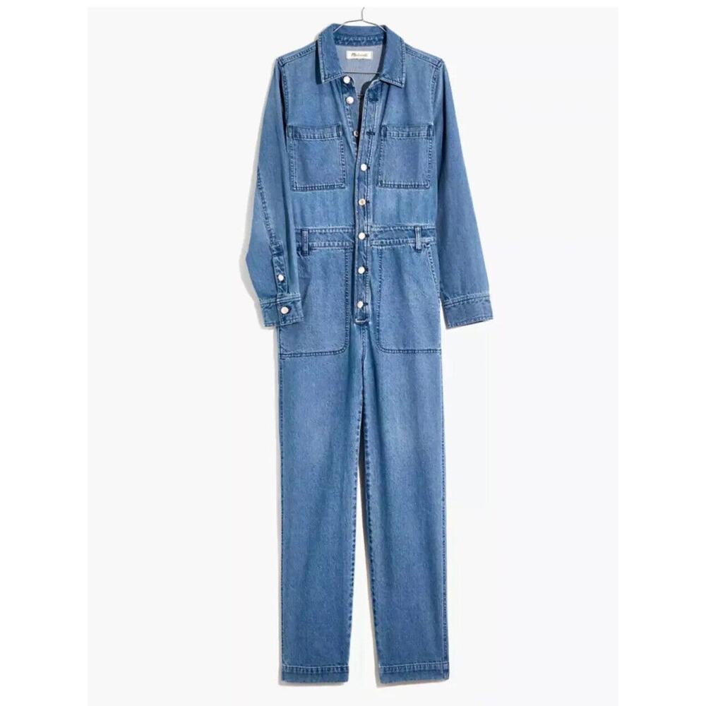 New W/Tags Madewell Denim Relaxed Coverall Jumpsuit Jean XXL - Picture 6 of 6